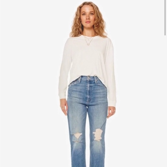 MOTHER The L/S Slouchy Cut Off - Picture 2 of 8